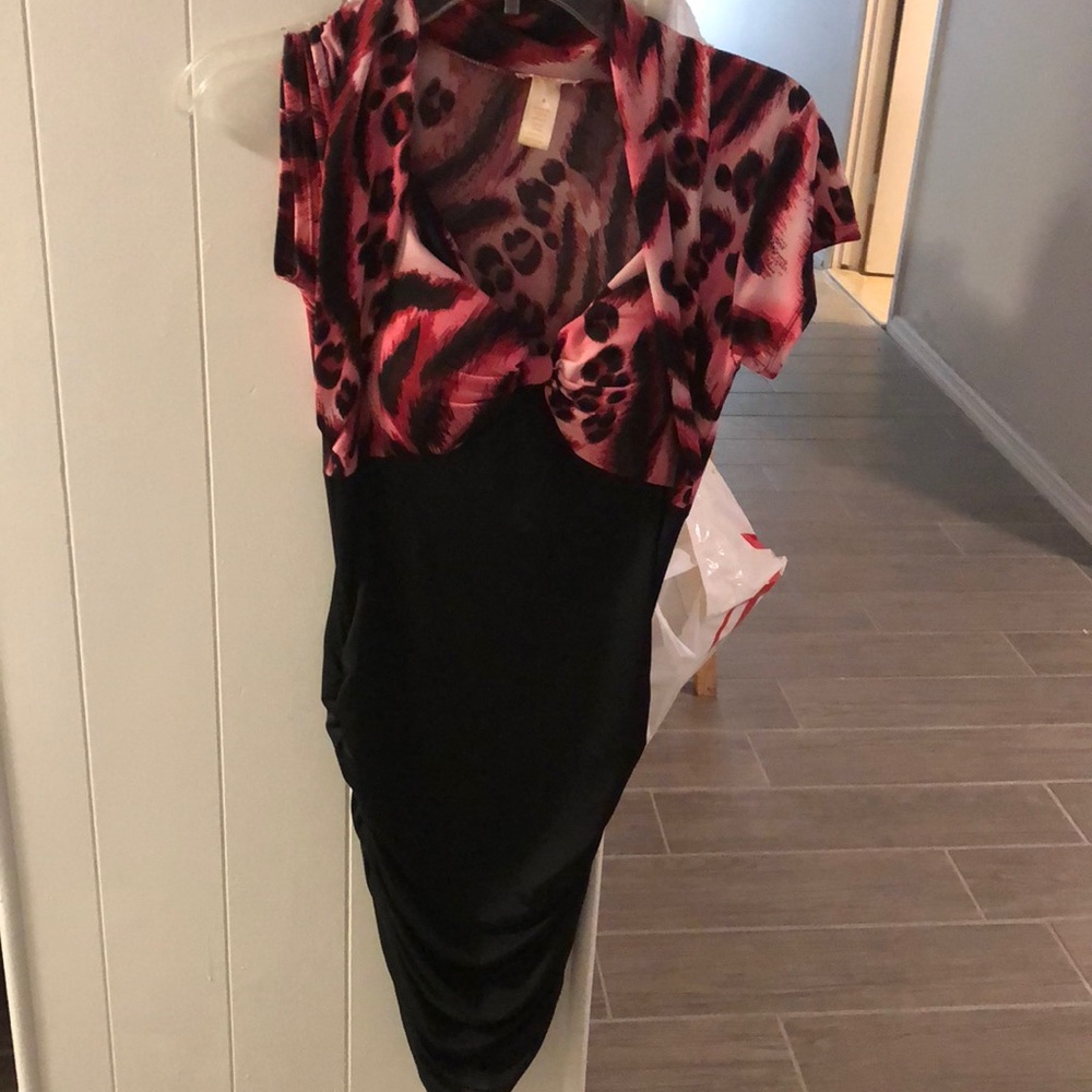 Black and pink dress